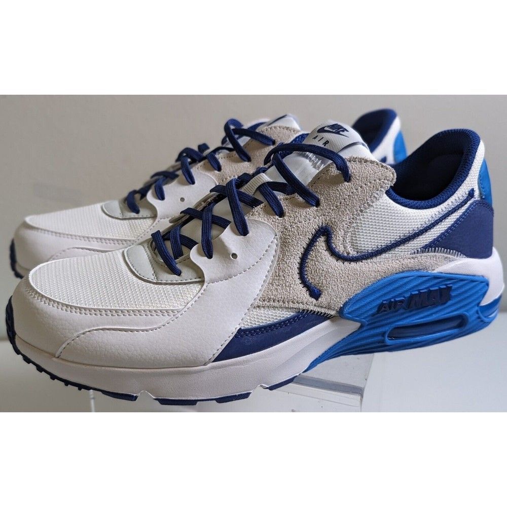 Nike Air Max Excee Shoes White Royal Blue Black DZ0795-100 Men's Size 12